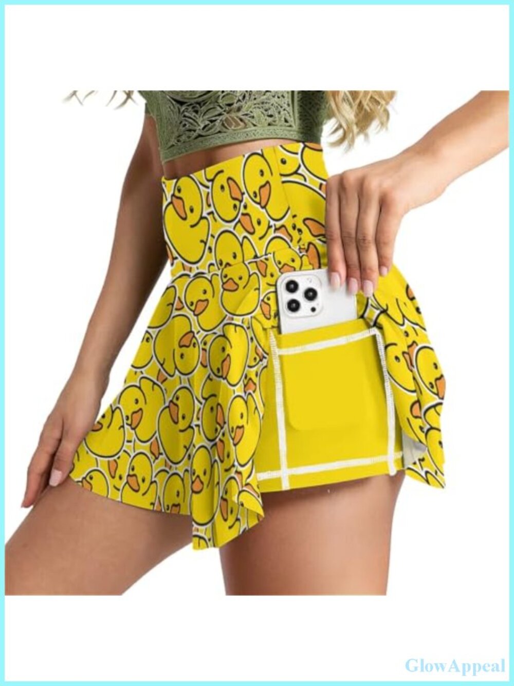 Women's Tennis Skort with Pockets, High Waisted Athletic Golf Skirt with Inner - Picture 1 of 4